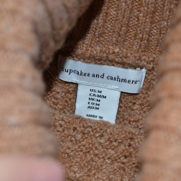 Cupcakes and Cashmere Turtleneck Sweater Brown Size Medium - Picture 3 of 4